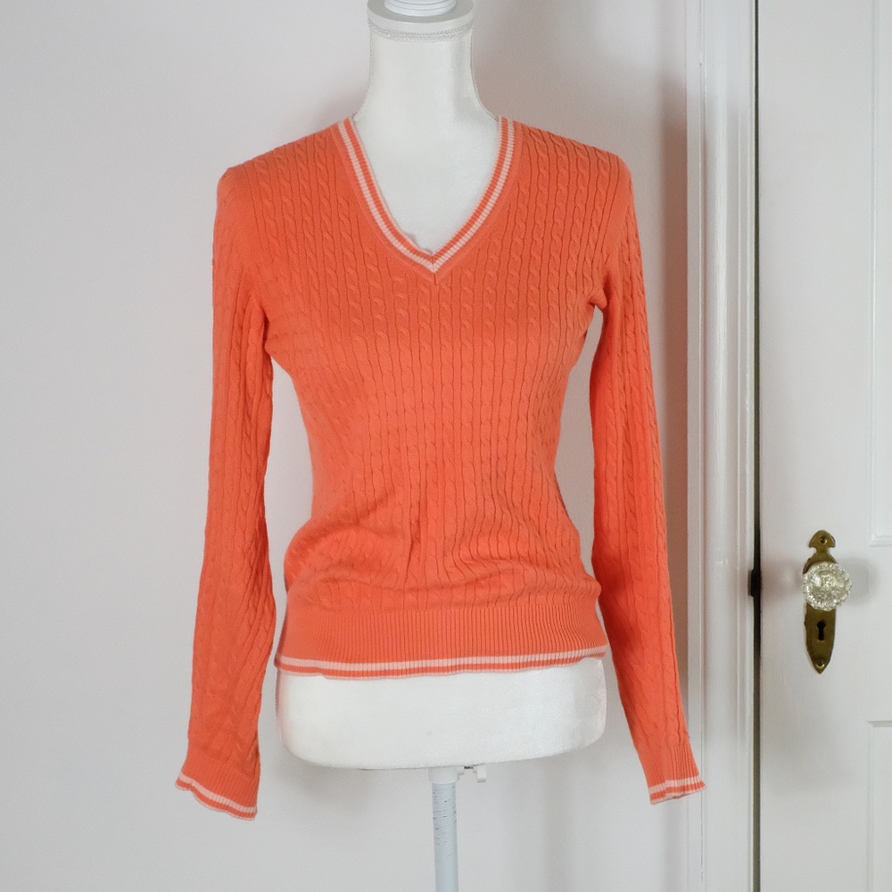 Tommy Hilfiger Apricot V Neck Sweater